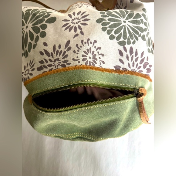 Lucky Brand Women Floral Print Cotton/Suede/Leather Backpack Shoulder Bucket Bag main image 14